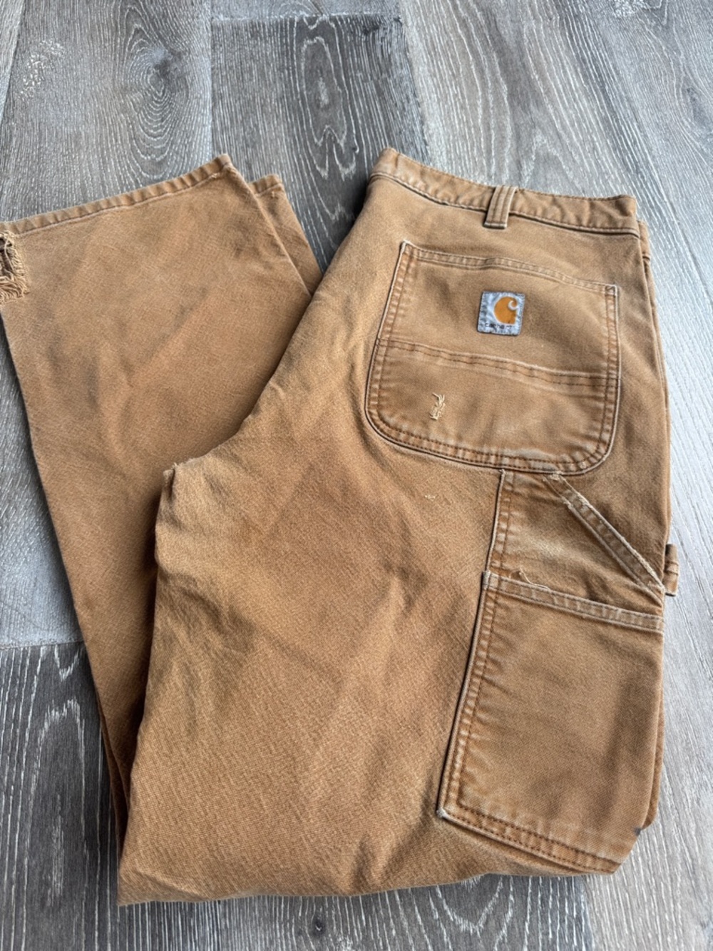 Vintage Carhartt Men's Brown Canvas Utility Cargo Pants 0537